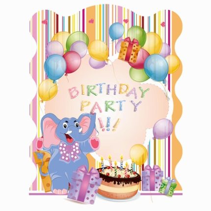 Pinata cu panglici, model elefantel, 30x40 cm, It's Party Time