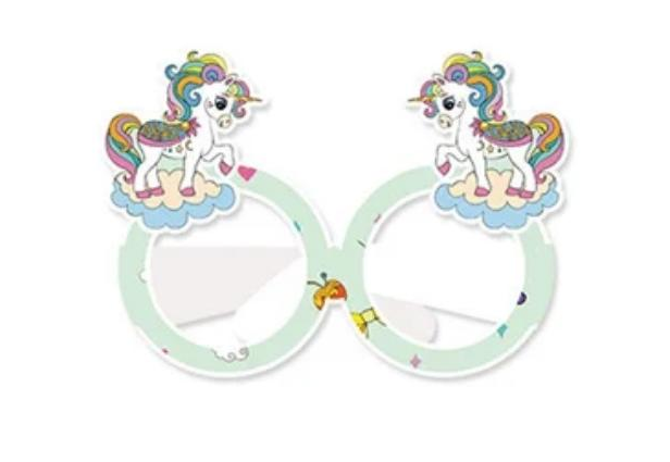 Ochelari Petrecere Unicorn Alb cu Turcoaz