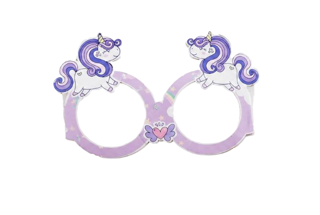 Ochelari Petrecere Unicorn Mov cu Alb