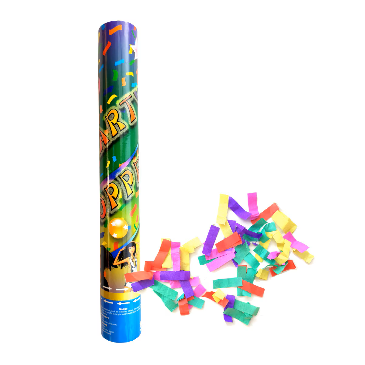 Tun Confetti Multicolor 40 cm pentru Petreceri