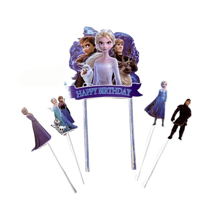 Set Decoratiuni Tort Frozen Figurine pe Bat
