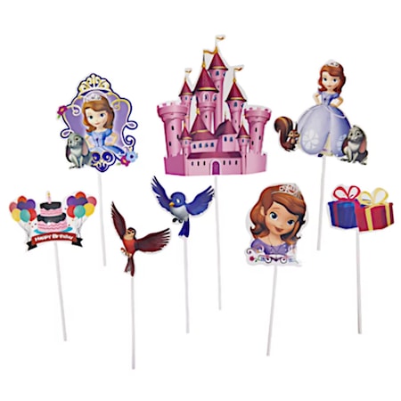Set Decoratiuni Tort Printesa Sofia Figurine pe Bat