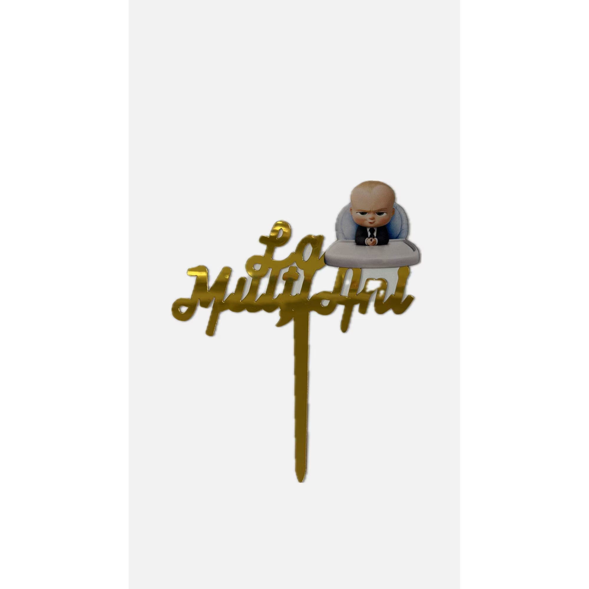 Topper Tort Boss Baby La Multi Ani Auriu